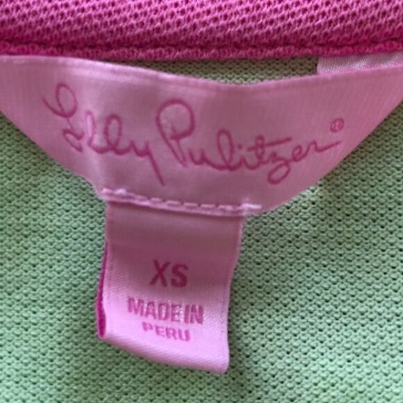 LILLY PULITZER Pique Polo Light Green Short Sleeve XS - Picture 14 of 16